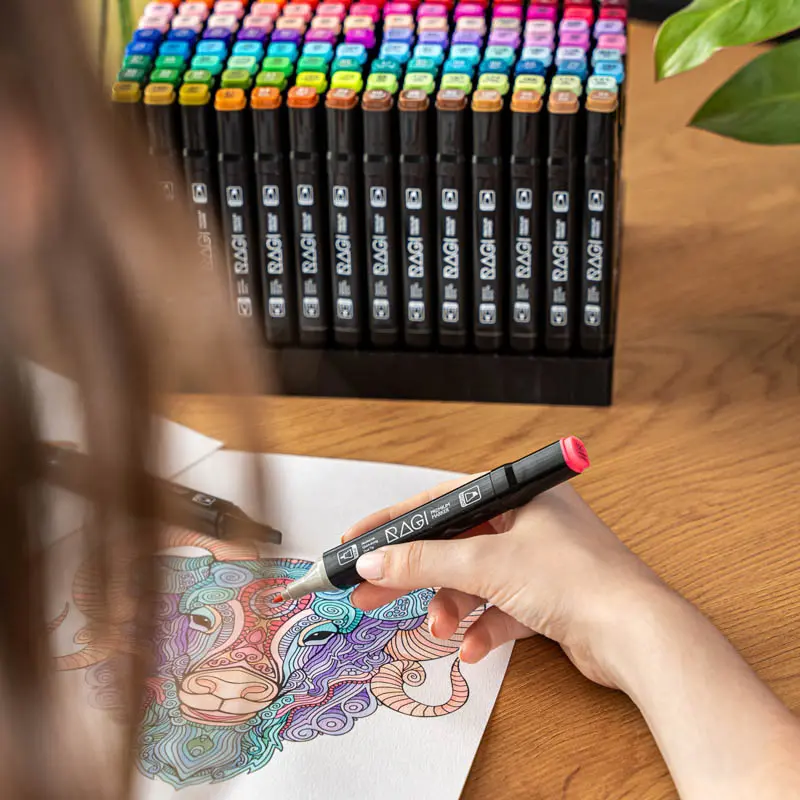 Markery Alkoholowe Dwustronne 168 sztuk w Etui - obrazek 11