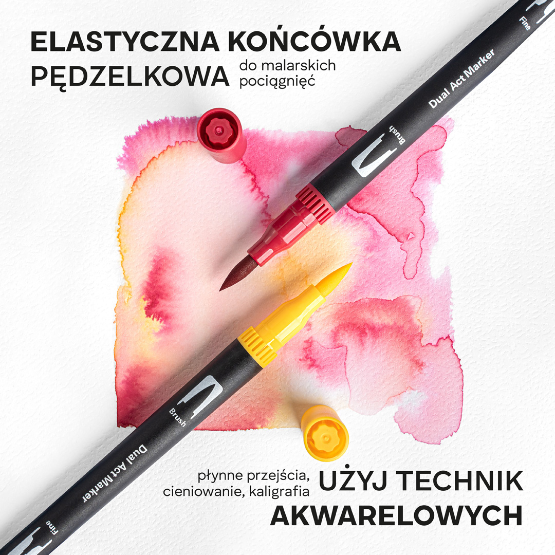 Alternative view of Markery akwarelowe Zestaw 48 kolorów Flamastry Dwustronne Mazaki Pisaki Wodne