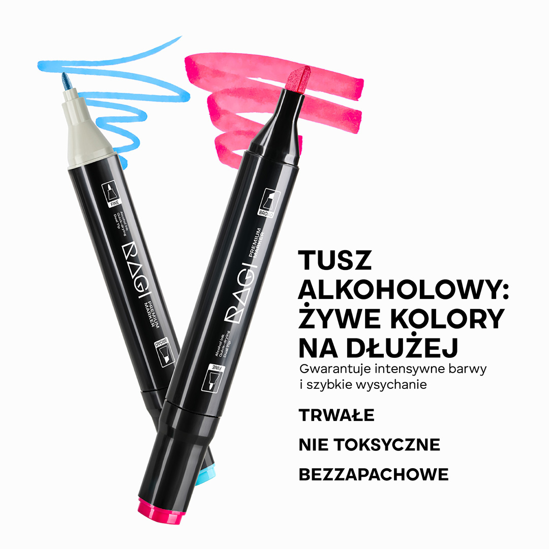 Markery Alkoholowe Dwustronne 168 sztuk w Etui - obrazek 6