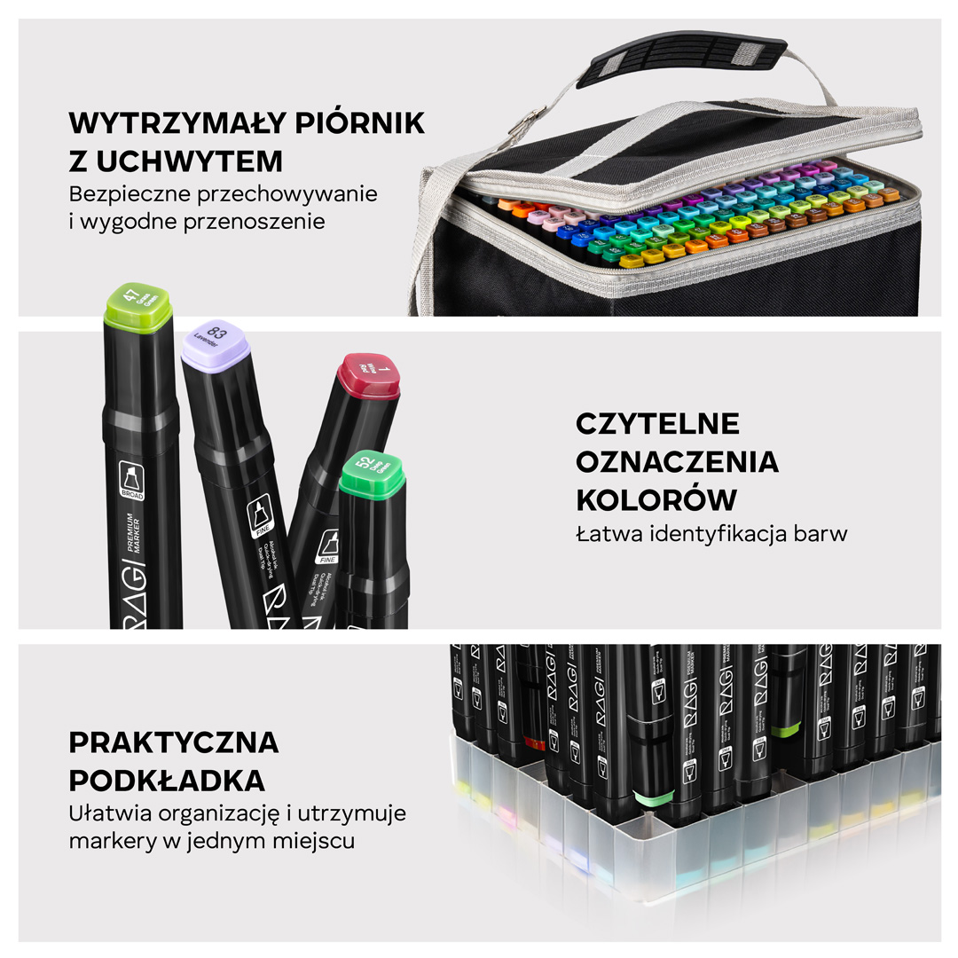 Markery Alkoholowe Dwustronne 168 sztuk w Etui - obrazek 7