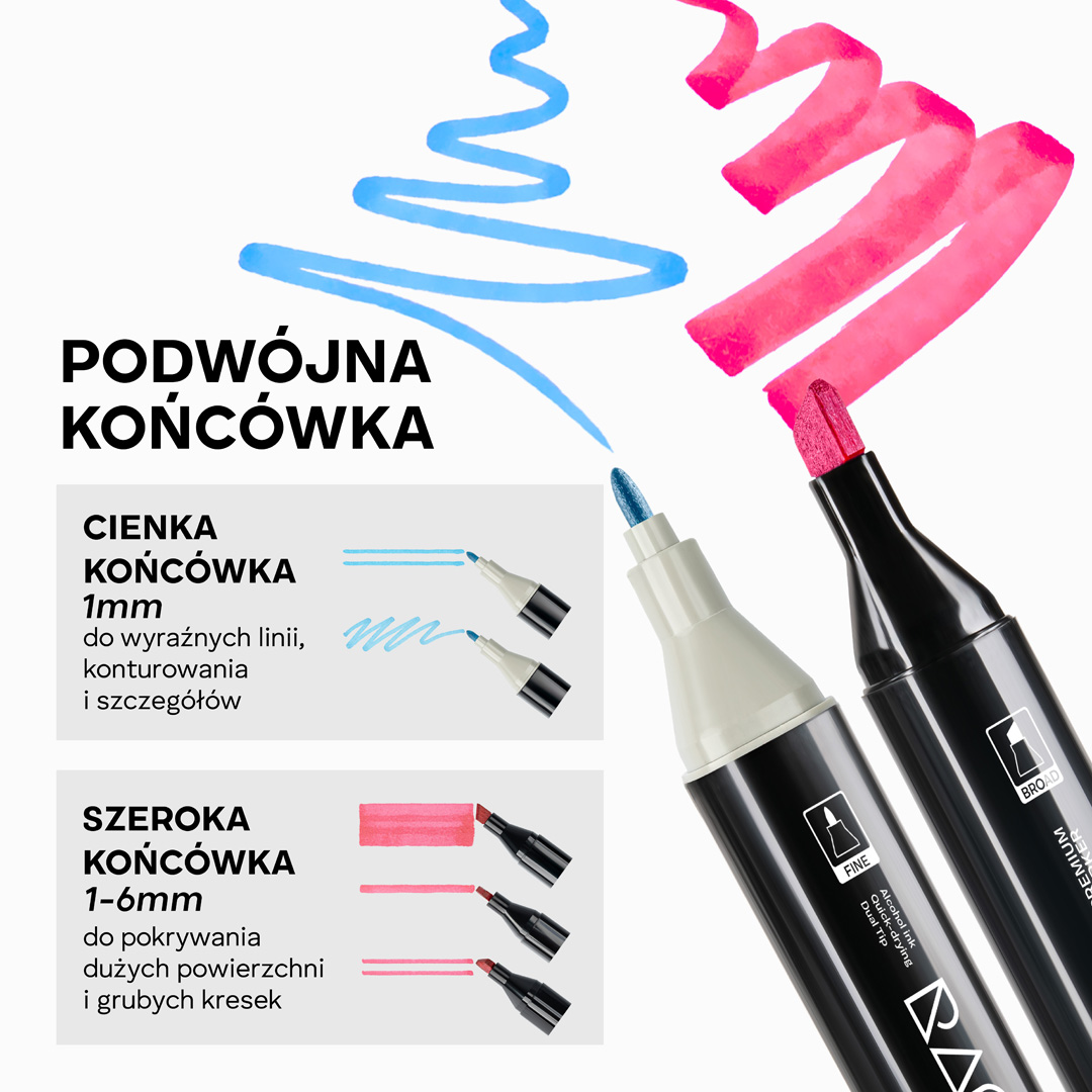 Zestaw 264 Markerów Alkoholowych Dwustronnych - obrazek 4
