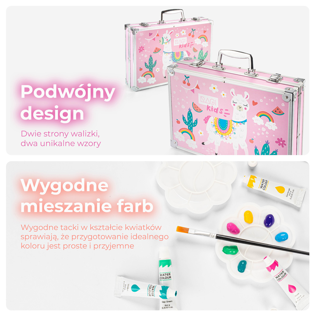 Zestaw do Malowania dla Małego Artysty z Motywem Lamy - 145 elementów - obrazek 8