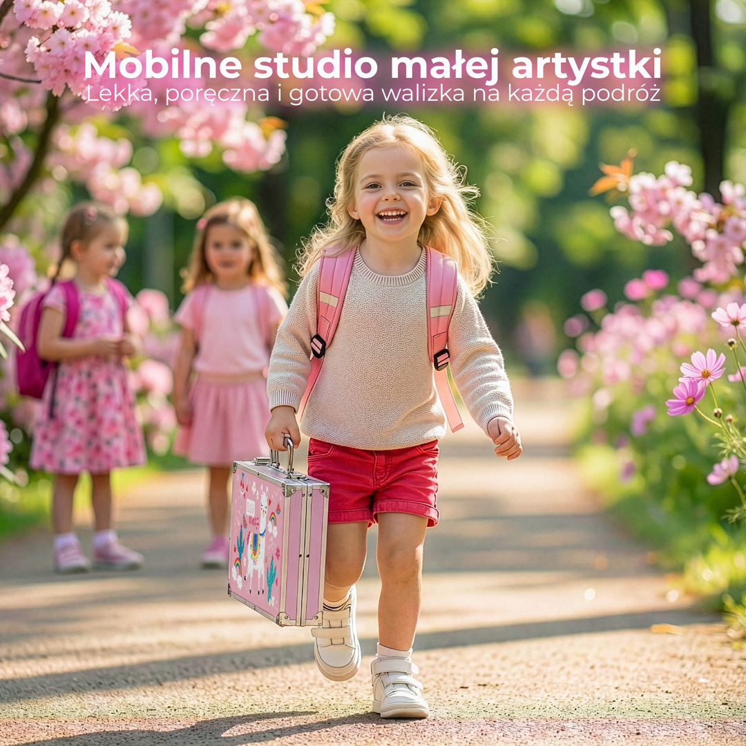 Zestaw do Malowania dla Małego Artysty z Motywem Lamy - 145 elementów - obrazek 9
