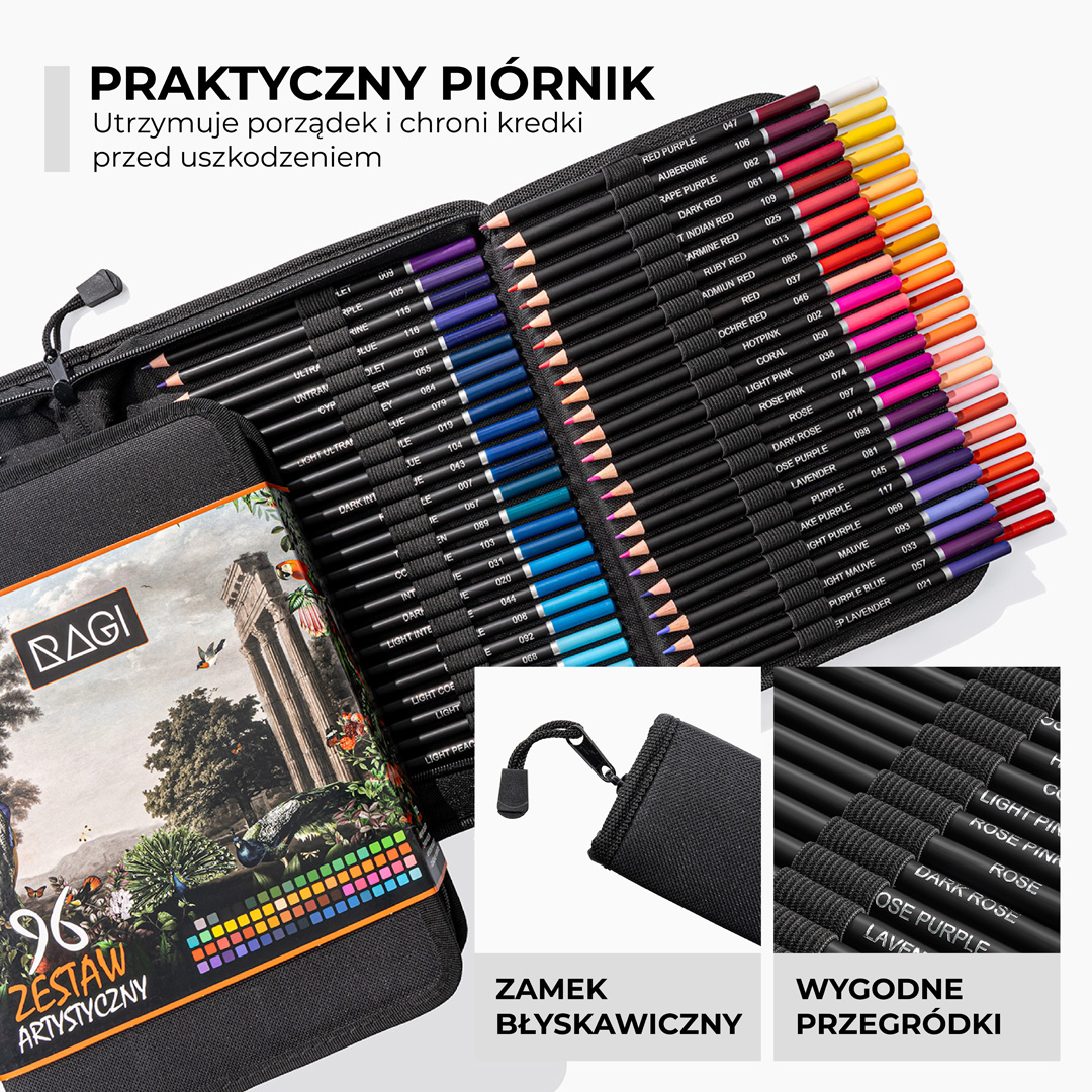 Zestaw do Malowania i Rysowania – Piórnik 96 Elementów - obrazek 12