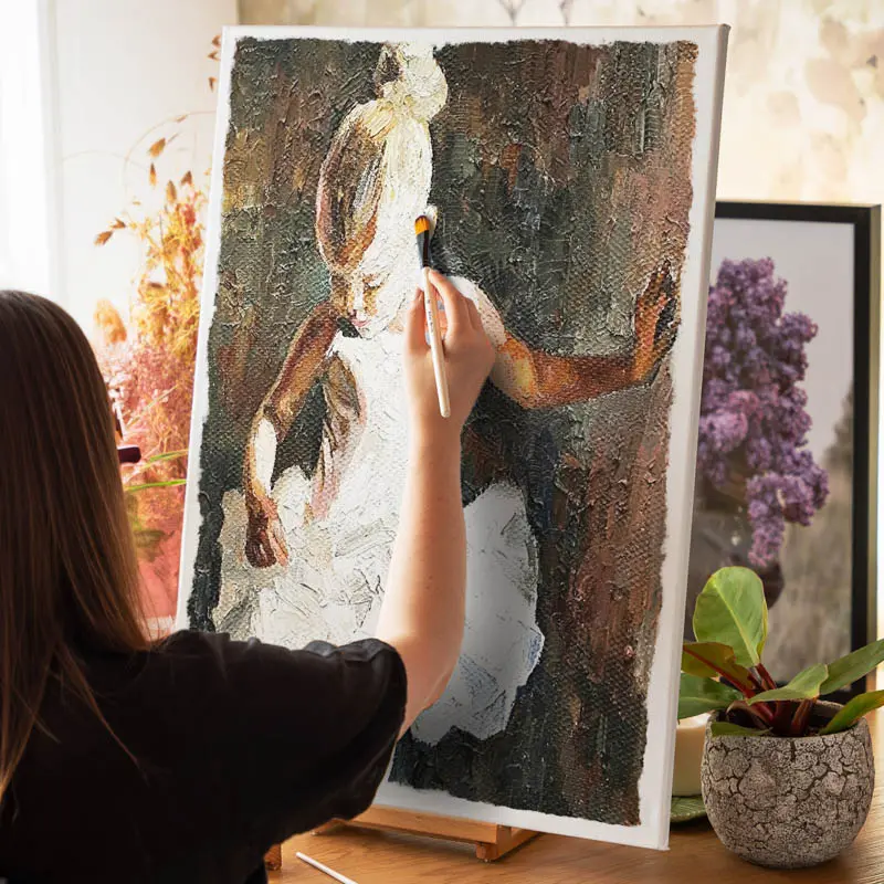 PŁÓTNO MALARSKIE Podobrazie do malowania Gruntowane Bawełniane 50x70 cm - obrazek 5